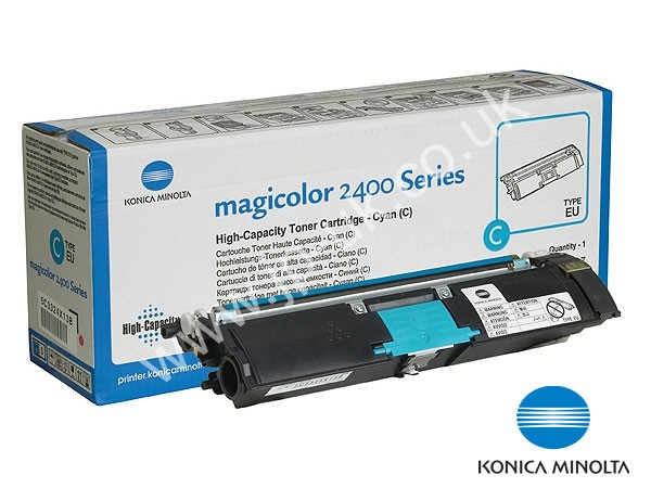Genuine Konica Minolta 1710589-007 Hi-Cap Cyan Toner to fit MagiColour 2430DL Colour Laser Printer 