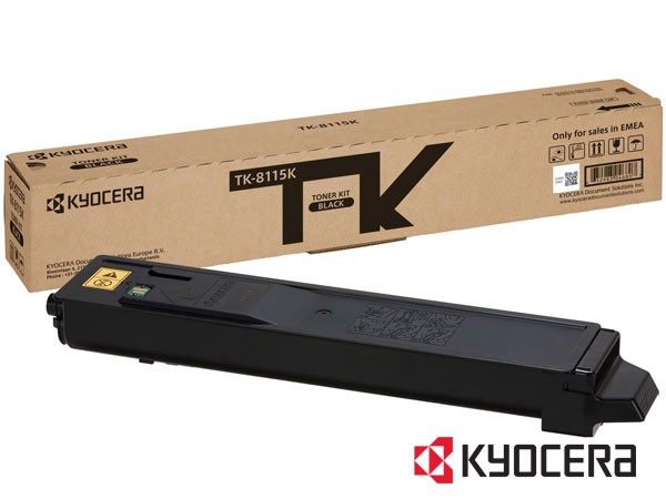 Genuine Kyocera TK-8115K / 1T02P30NL0 Black Toner Cartridge to fit ECOSYS M8124cidn Colour Laser Printer  