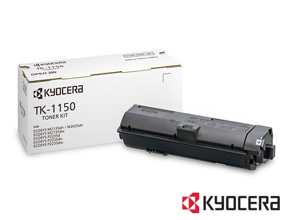 Genuine Kyocera TK-1150 / 1T02RV0NL0 Black Toner Cartridge to fit Mono Laser Mono Laser Printer  