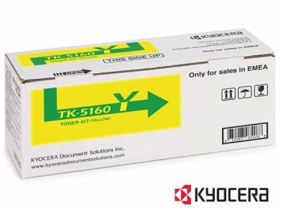 Genuine Kyocera TK-5160Y / 1T02NTANL0 Yellow Toner Cartridge to fit Kyocera Colour Laser Printer  