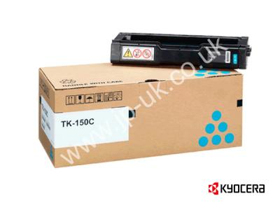 Genuine Kyocera TK-150C / 1T05JKCNL0 Cyan Toner Cartridge to fit Kyocera Colour Laser Printer  