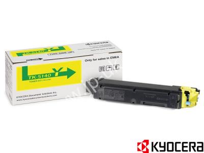 Genuine Kyocera TK-5140Y / 1T02NRANL0 Yellow Toner Cartridge to fit Kyocera Colour Laser Printer  