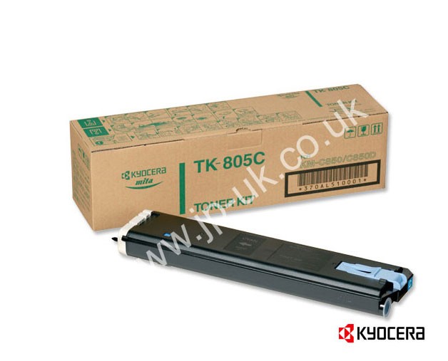 Genuine Kyocera TK-805C / 370AL510 Cyan Toner Cartridge to fit KM-C850 Colour Laser Printer  