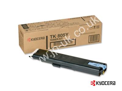 Genuine Kyocera TK-805Y / 370AL310 Yellow Toner Cartridge to fit Kyocera Colour Laser Printer  