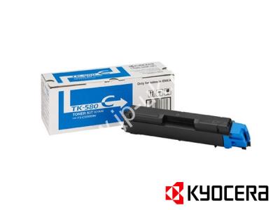 Genuine Kyocera TK-580C / 1T02KTCNL0 Cyan Toner Cartridge to fit Kyocera Colour Laser Printer  
