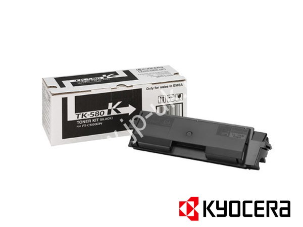 Genuine Kyocera TK-580K / 1T02KT0NL0 Black Toner Cartridge to fit Colour Laser Colour Laser Printer  