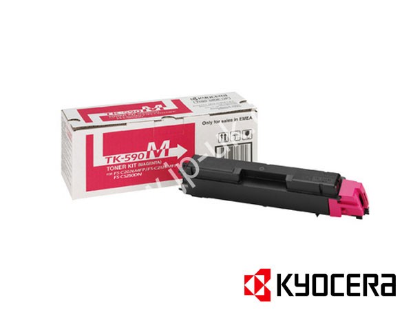 Genuine Kyocera TK-590M / 1T02KVBNL0 Magenta Toner Cartridge to fit FS-C2626MFP Colour Laser Printer  