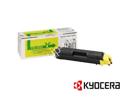 Genuine Kyocera TK-590Y / 1T02KVANL0 Yellow Toner Cartridge to fit Kyocera Colour Laser Printer  