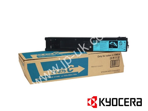 Genuine Kyocera TK-875C / 1T05JNCNL0 Cyan Toner Cartridge to fit TASKalfa 750C Colour Laser Printer  