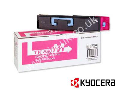 Genuine Kyocera TK-880M / 1T02KABNL0 Magenta Toner Cartridge to fit Kyocera Colour Laser Printer  
