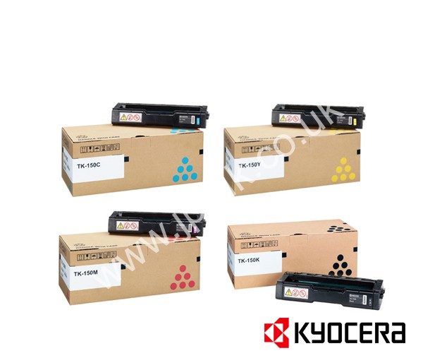 Genuine Kyocera TK-150 C/M/Y/K / FS-C1020 C/M/Y/K Toner Value Multipack to fit FS-C1020MFP Colour Laser Printer  
