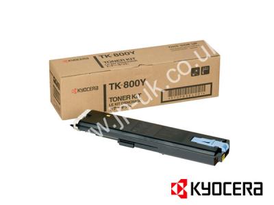 Genuine Kyocera TK-800Y / 370PB3KL Yellow Toner Cartridge to fit Kyocera Colour Laser Printer  