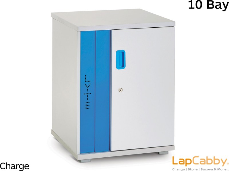 LapCabby Lyte 10 Single Door USB Charging Cabinet for 10 Chromebooks, Netbooks or Laptops