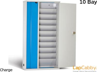 LapCabby Lyte 10 Wall Mounted USB Charging Cabinet for iPad & Tablet