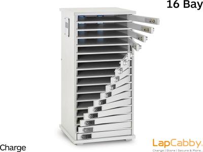 LapCabby Lyte 16 Multi Door Cabinet for 16 Chromebooks, Netbooks or Laptops