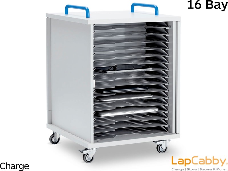 LapCabby Lyte 16-Device Mobile AC Charging Trolley for Laptops & Chromebooks