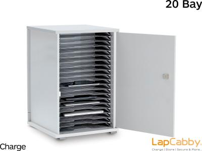LapCabby Lyte 20 Bay AC Charging Cabinet for 20 Laptops, Tablets or Chromebooks