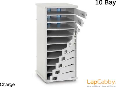 LapCabby Lyte 10 Multi Door Mini Charging Cabinet for iPad & Tablet