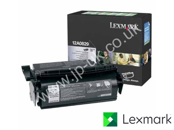 Genuine Lexmark 12A0829 Black Label Toner to fit Mono Laser Mono Laser Printer