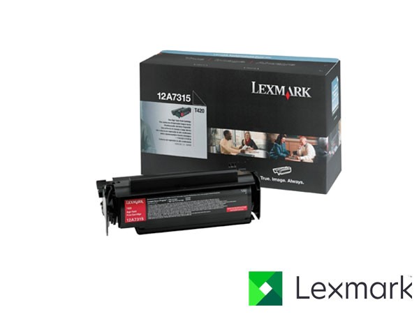 Genuine Lexmark 12A3715  Black Toner Cartridge to fit T420DN Mono Laser Printer
