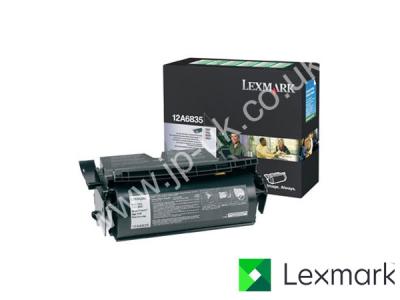 Genuine Lexmark 12A6835 Hi-Cap Black Toner to fit Lexmark Mono Laser Printer