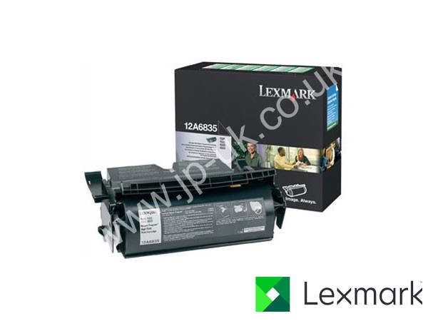 Genuine Lexmark 12A6835 Hi-Cap Black Toner to fit Mono Laser Mono Laser Printer