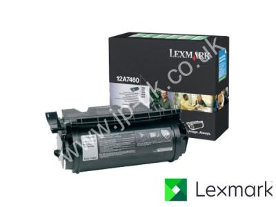 Genuine Lexmark 12A7460 Return Program Black Toner Cartridge to fit Lexmark Mono Laser Printer