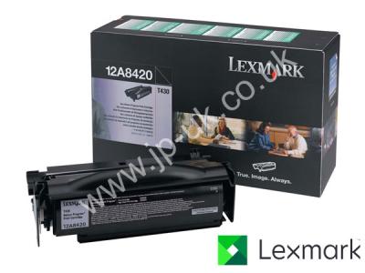 Genuine Lexmark 12A8420 Black Toner Cartridge to fit Lexmark Mono Laser Printer