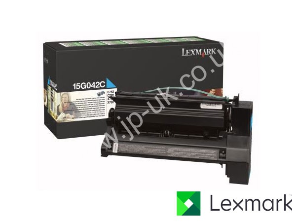 Genuine Lexmark 15G042C Return Program Hi-Cap Cyan Toner to fit C762N Colour Laser Printer