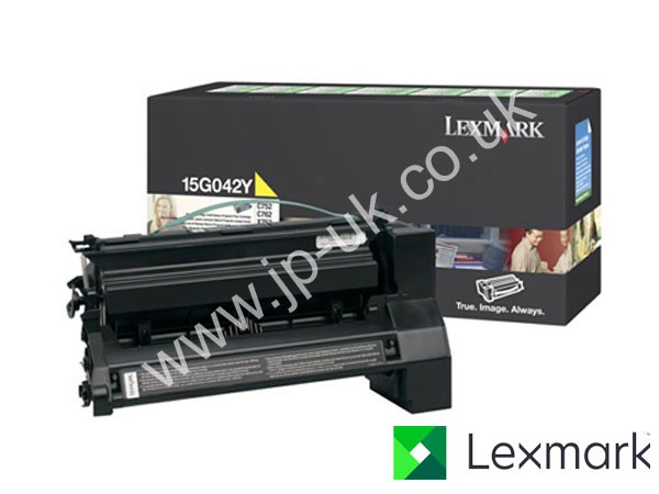 Genuine Lexmark 15G042Y Return Program Hi-Cap Yellow Toner to fit C762 Colour Laser Printer