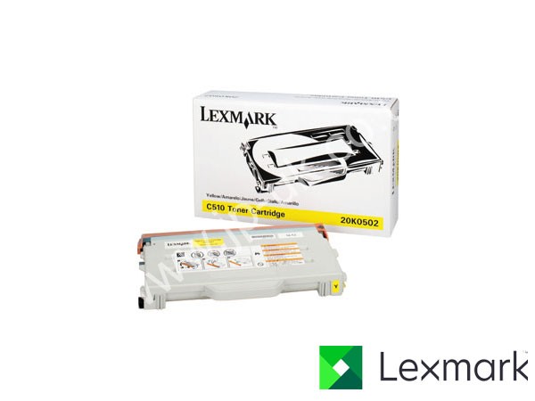 Genuine Lexmark 20K0502 Yellow Toner Cartridge to fit C510DTN Colour Laser Printer