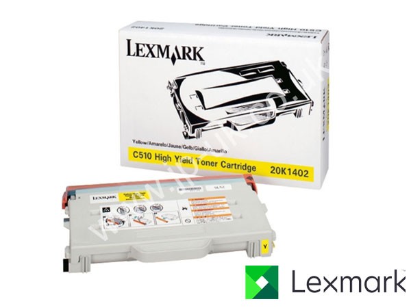 Genuine Lexmark 20K1402 Hi-Cap Yellow Toner to fit C510 Colour Laser Printer