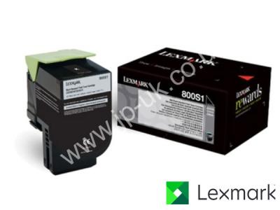 Genuine Lexmark 80C0S10 Standard-Cap Black Toner Cartridge to fit Lexmark Colour Laser Printer