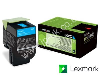 Genuine Lexmark 80C20C0 Return Program Low-Cap Cyan Toner Cartridge to fit Lexmark Colour Laser Printer