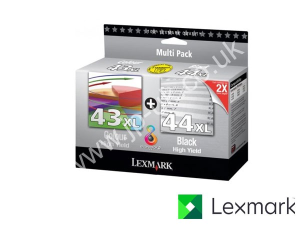 Genuine Lexmark 80D2966 Black and Tri-Colour Inks to fit X9575 Professional Inkjet Printer