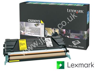 Genuine Lexmark C5200YS Return Program Yellow Toner Cartridge to fit Lexmark Colour Laser Printer