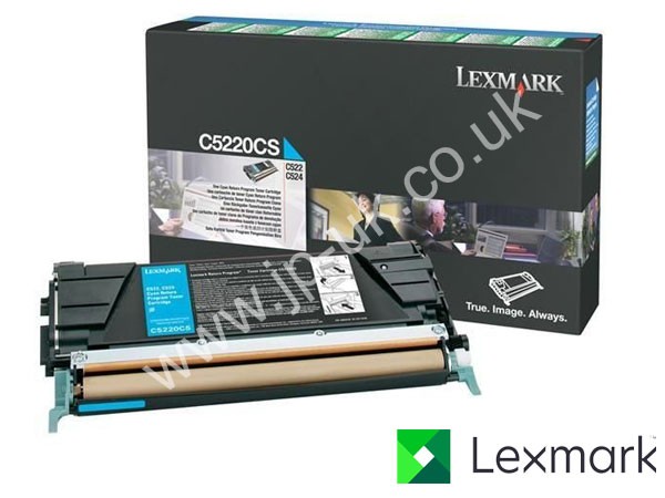 Genuine Lexmark C5220CS Return Program Cyan Toner Cartridge to fit C524 Colour Laser Printer
