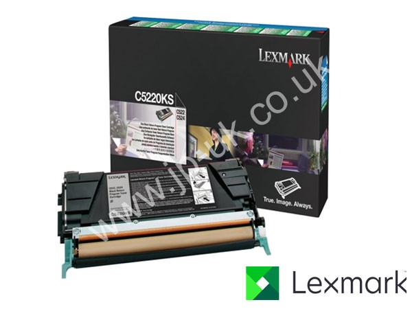Genuine Lexmark C5220KS Return Program Black Toner Cartridge to fit C522 Colour Laser Printer