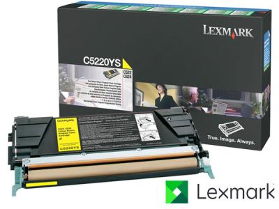 Genuine Lexmark C5220YS Return Program Yellow Toner Cartridge to fit Lexmark Colour Laser Printer