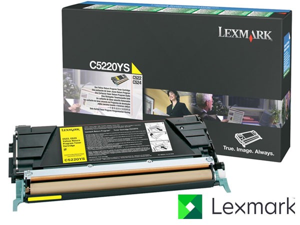 Genuine Lexmark C5220YS Return Program Yellow Toner Cartridge to fit C522 Colour Laser Printer