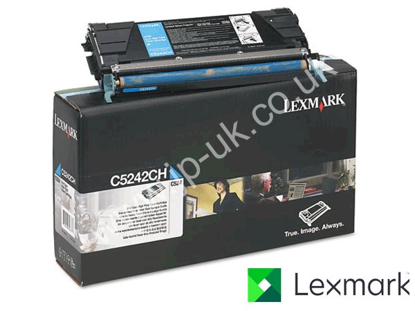 Genuine Lexmark C5242CH Hi-Cap Cyan Toner to fit C534 Colour Laser Printer