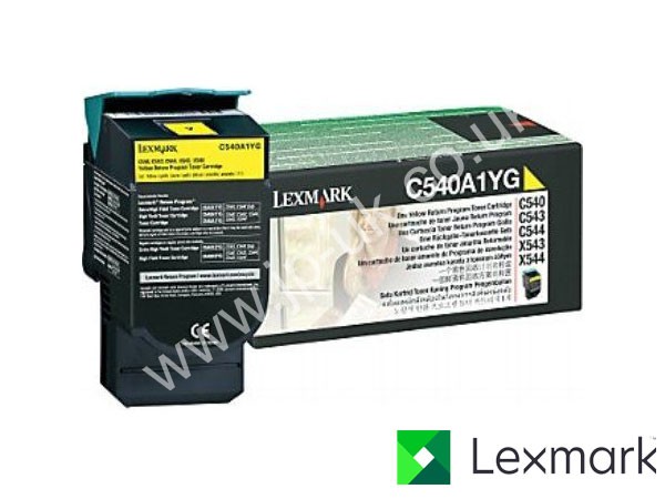 Genuine Lexmark C540A1YG Yellow Toner Cartridge to fit C544DW Colour Laser Printer