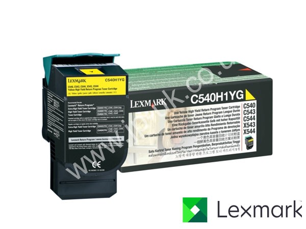 Genuine Lexmark C540H1YG Hi-Cap Yellow Toner to fit X543DN Colour Laser Printer
