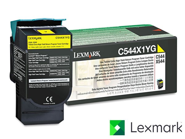 Genuine Lexmark C544X1YG Extra Hi-Cap Yellow Toner to fit X548DTE Colour Laser Printer