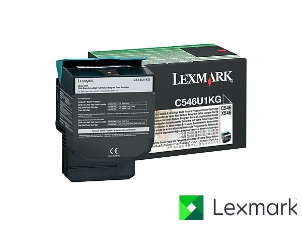 Genuine Lexmark C546U1KG Return Program Extra Hi-Cap Black Toner to fit C546dtn Colour Laser Printer