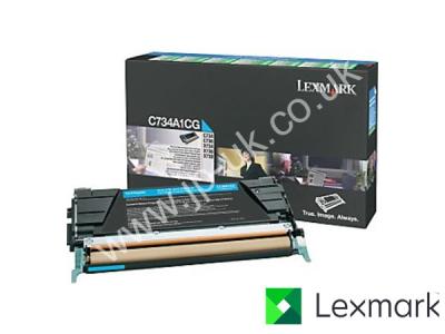 Genuine Lexmark C734A1CG Cyan Toner Cartridge to fit Lexmark Colour Laser Printer