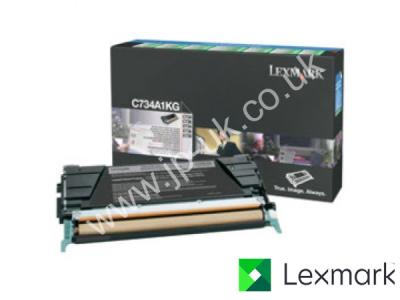 Genuine Lexmark C734A1KG Black Toner Cartridge to fit Lexmark Colour Laser Printer
