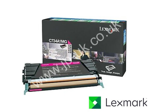 Genuine Lexmark C734A1MG Magenta Toner Cartridge to fit C734 Colour Laser Printer