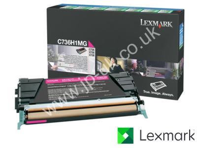 Genuine Lexmark C736H1MG Hi-Cap Magenta Toner Cartridge to fit Lexmark Colour Laser Printer