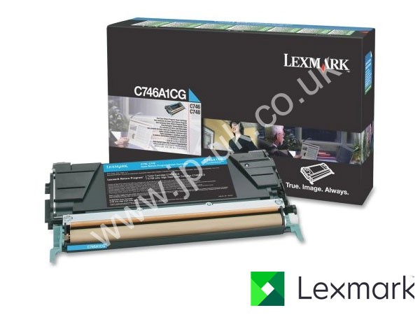 Genuine Lexmark C746A1CG Cyan Toner Cartridge to fit C748E Colour Laser Printer